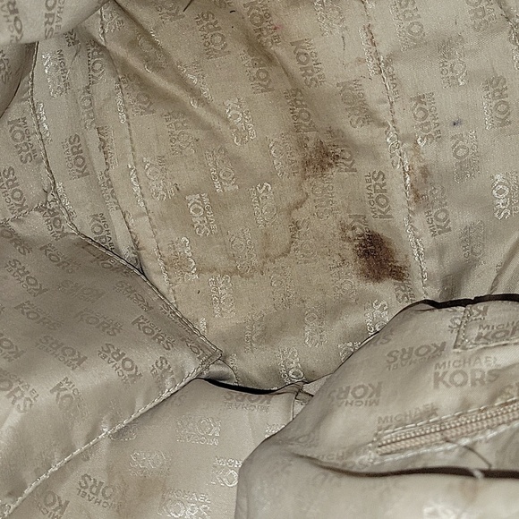 Michael Kors Brown Leather Satchel Shoulder Bag Hobo Tote - Picture 11 of 16